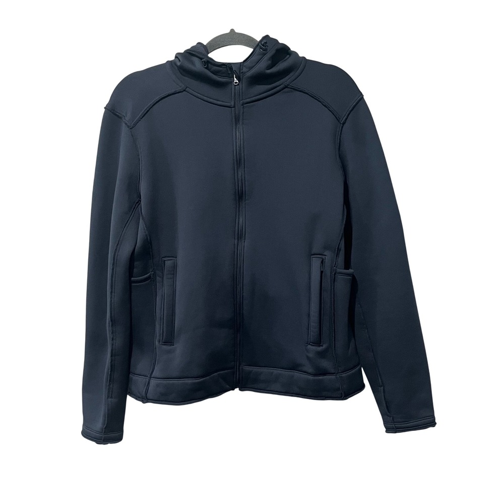 Title Nine Crash 2.0 Polartec Jacket Full Zip Hoodie Womens XL Blue Gray Fleece - Picture 2 of 9